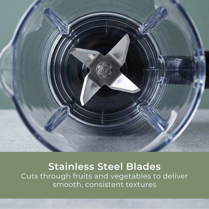 MELISSA 16180134 | Blender | 800 W | 2 Speeds + pulse | 4 Stainless steel blades | 1.5L Plastic jug | Black