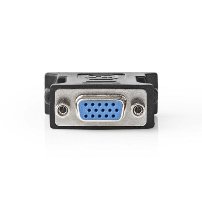 Nedis DVI Adapter | DVI-I 24+5-Pin Male | VGA Female | Nickel Plated | Straight | PVC | Black | Box