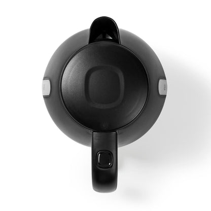 Nedis Electric Kettle | 1.0 l | Plastic | Black | Rotatable 360 degrees | Concealed heating element | Strix® controller | Boil-dry protection