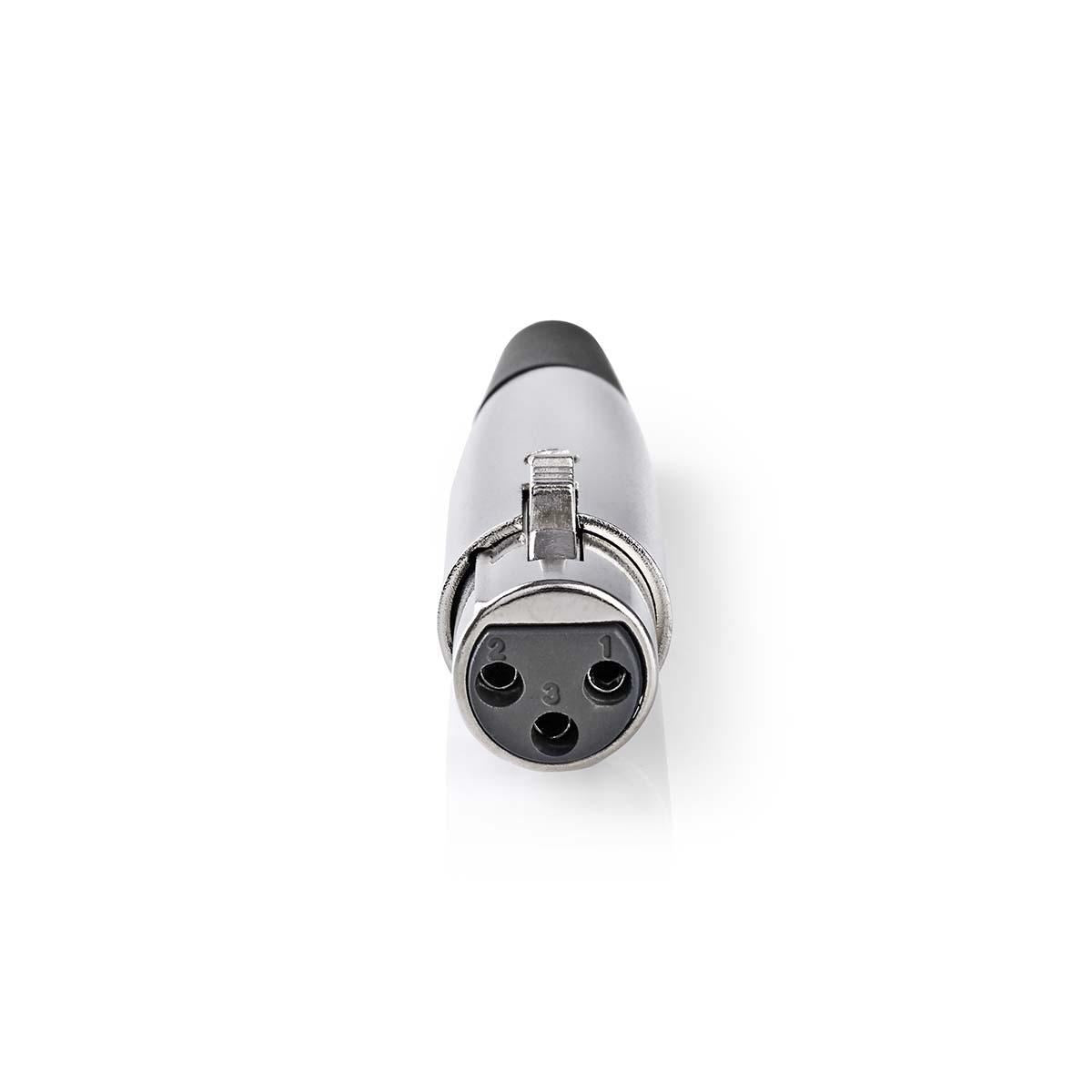 Nedis CAVC15902ME | XLR Connector | Straight | Female | Nickel Plated | Soldering | Cable input diameter: 7.0 mm | Metal | Silver | 25 pcs | Polybag