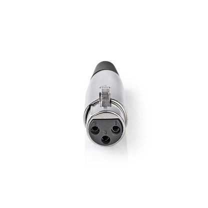 Nedis CAVC15902ME | XLR Connector | Straight | Female | Nickel Plated | Soldering | Cable input diameter: 7.0 mm | Metal | Silver | 25 pcs | Polybag