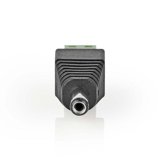 Nedis CCTV Security Connector | 2-Way Terminal Block | 5.5 x 2.1 mm Male | Male | Black / Green
