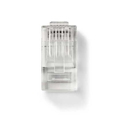 Nedis RJ45 Connector | Male | Solid UTP CAT6 | Straight | Gold Plated | 10 pcs | PVC | Transparent | Box