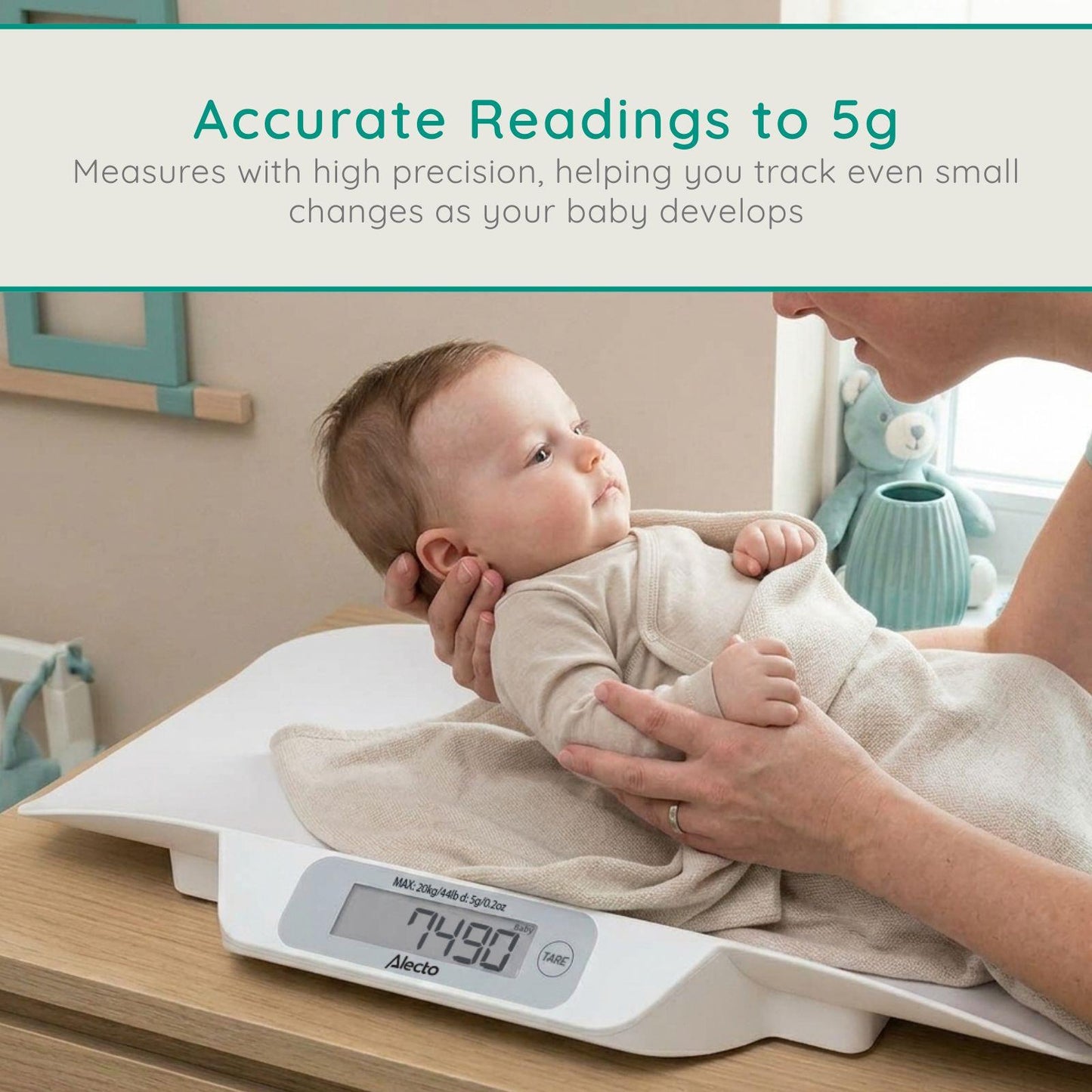 Alecto BC-30 | Digital Baby Weighing Scales, Personal Scale - Up to 20 kg with Carry Case