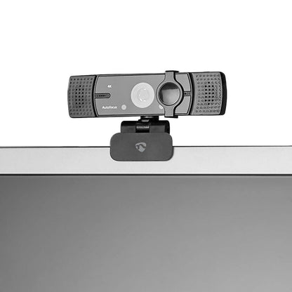 Nedis Webcam | Full HD@60fps / 4K@30fps | Auto Focus | Built-In Microphone | Black
