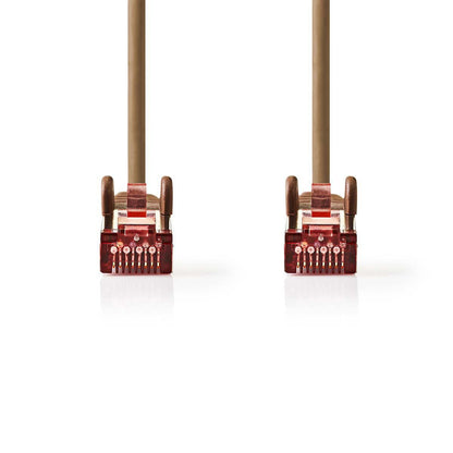 Nedis CAT6 Network Cable | RJ45 Male | RJ45 Male | S/FTP | 10.0 m | Round | LSZH | Brown | Polybag