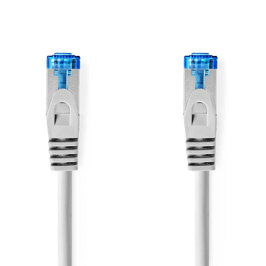 Nedis CAT6a Network Cable | S/FTP | RJ45 Male | RJ45 Male | 0.50 m | Snagless | Round | LSZH | Grey | Label