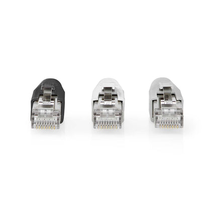 Nedis RJ45 Connector | RJ45 Pass Through | Solid/Stranded FTP CAT6a | Straight | Gold Plated | 10 pcs | PVC | Black / Grey / White | Box