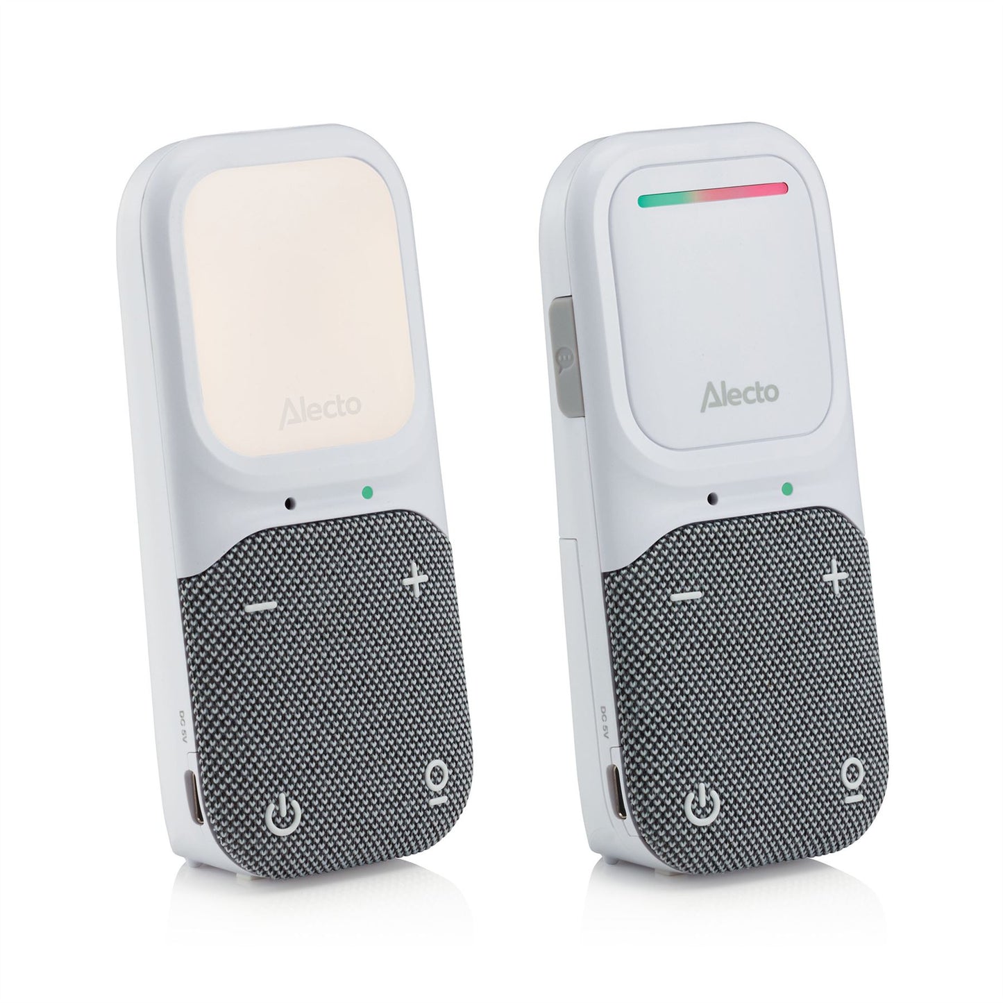 Alecto DBX135 DECT Digital Audio Baby Monitor, Night Light, Parent Unit with Rechargeable Battery | Crystal-Clear Sound | White/Grey