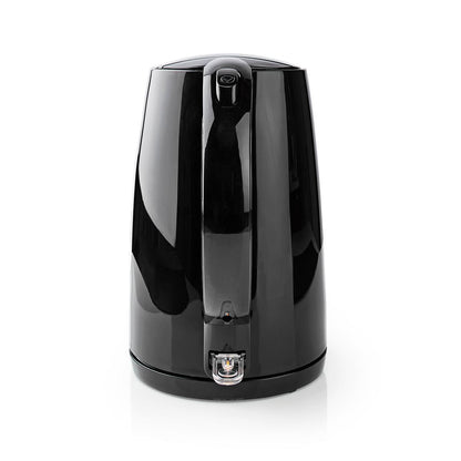 Nedis Electric Kettle | 1.7 l | Plastic | Black | Rotatable 360 degrees | Concealed heating element | Strix® controller | Boil-dry protection