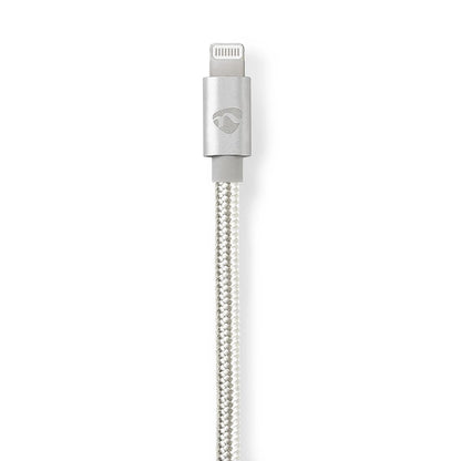 Nedis Lightning Cable | USB 2.0 | Apple Lightning 8-Pin | USB-C™ Male | 480 Mbps | Gold Plated | 2.00 m | Round | Braided / Nylon | Aluminium | Cover Window Box