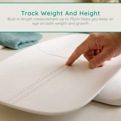 Alecto BC70 Digital Baby Weighing Scales, Personal Scale and Pet Scale in one - Up to 150 kg with Removable Weighing Surface - White