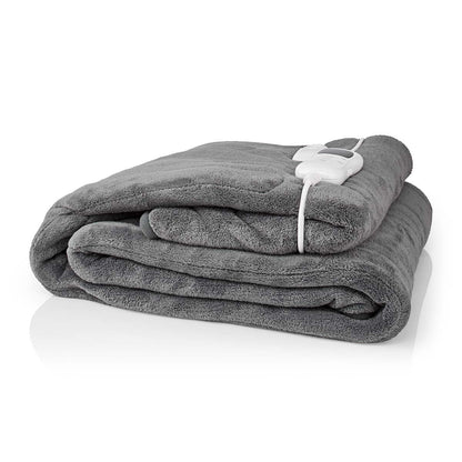 Nedis Electric Blanket | Overblanket | 1 Person | 200 x 180 cm | 9 Heat Settings | Washable | Overheating protection | Digital control | Fleece