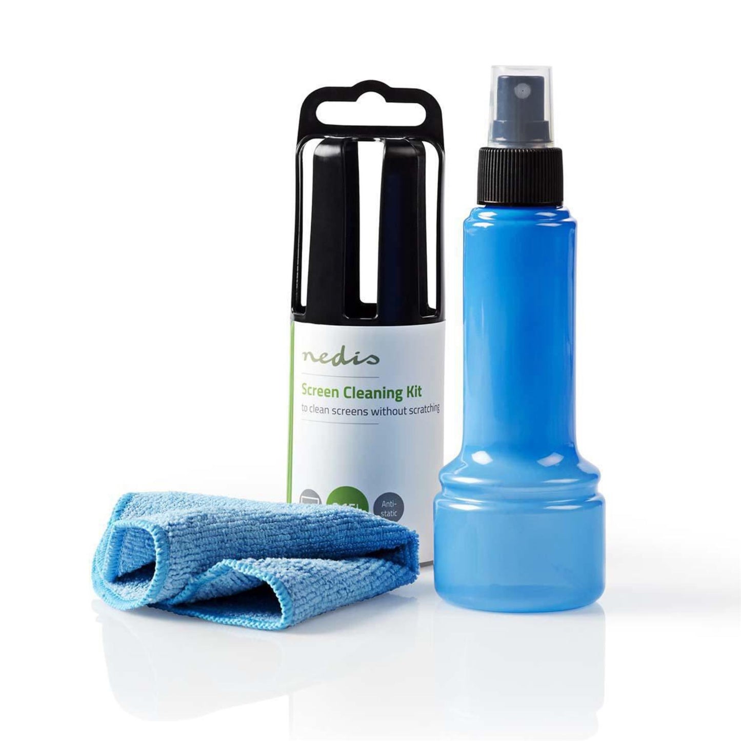 Nedis CLSN130BU Screen Cleaner | Spray | 150 ml | Notebook / Smartphone / Tablet / TV Screen | Wiper included