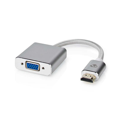 Nedis VGA Adapter | HDMI™ Connector | VGA Female | Gold Plated | Straight | Aluminium | Silver | Cover Window Box