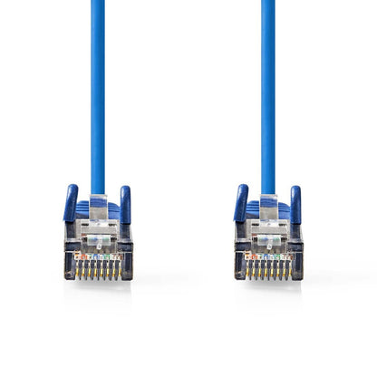 Nedis CAT5e Network Cable | SF/UTP | RJ45 Male | RJ45 Male | 2.00 m | Round | PVC | Blue | Label