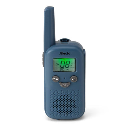 Alecto FR10BU | Walkie-Talkie Set | 2 Handsets | Up to 6 km | Frequency channels: 8 | PTT / VOX | 24 h standby | Blue