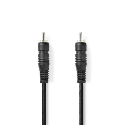 Nedis Digital Audio Cable | RCA Male | RCA Male | Nickel Plated | 1.00 m | Round | PVC | Black | Envelope