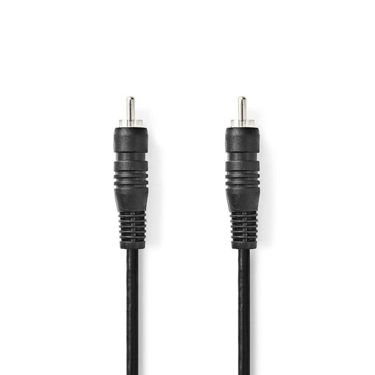 Nedis Digital Audio Cable | RCA Male | RCA Male | Nickel Plated | 1.00 m | Round | PVC | Black | Envelope
