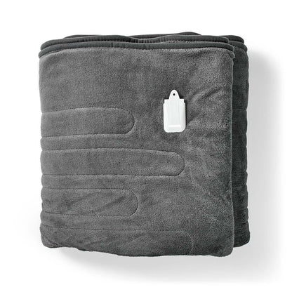 Nedis Electric Blanket | Overblanket | 1 Person | 200 x 180 cm | 9 Heat Settings | Washable | Overheating protection | Digital control | Fleece