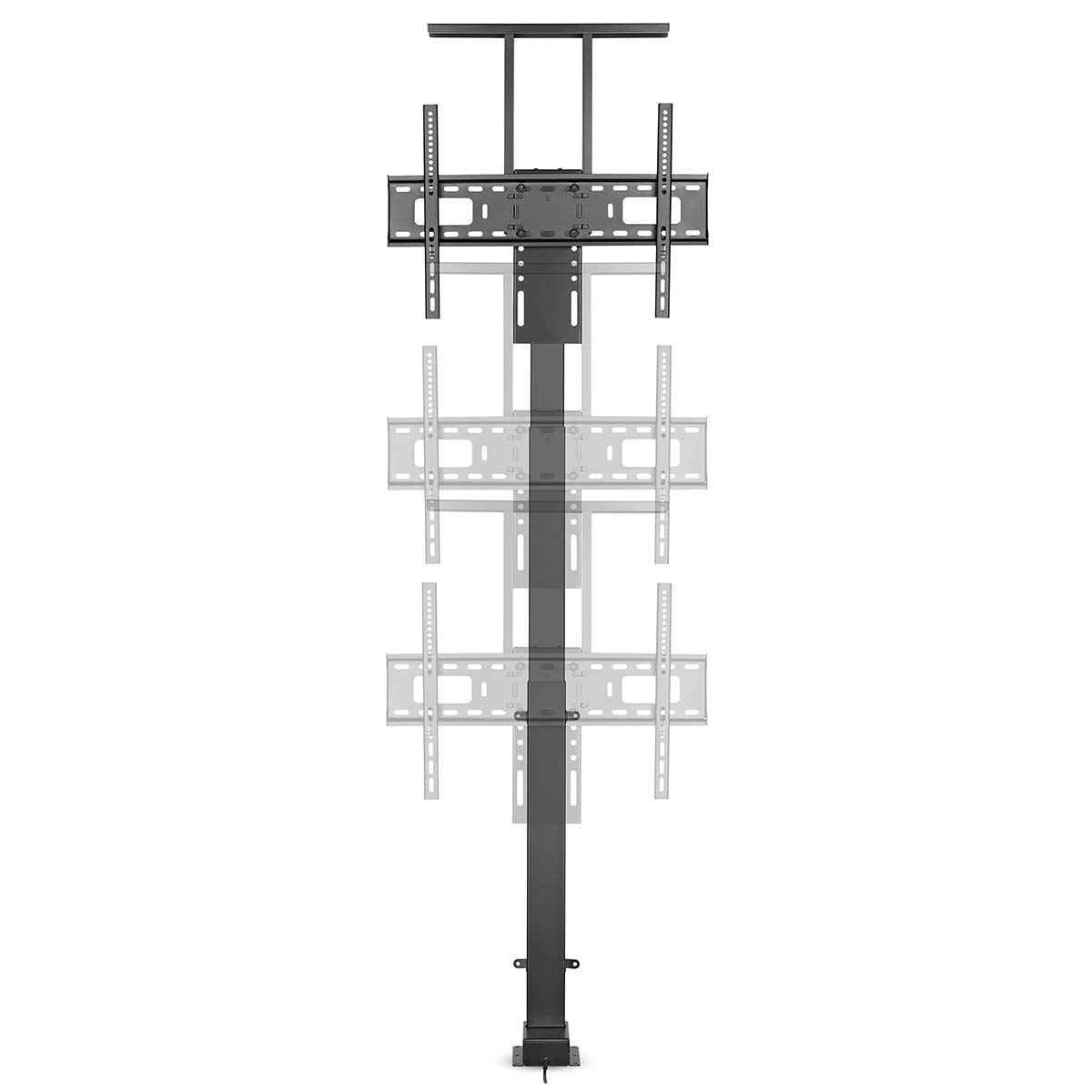 Nedis Motorised TV Stand | 37 - 80 " | Maximum supported screen weight: 60 kg | Built-in Cabinet Design | Lift range: 79 - 184 cm | Remote controlled | ABS / Steel | Black