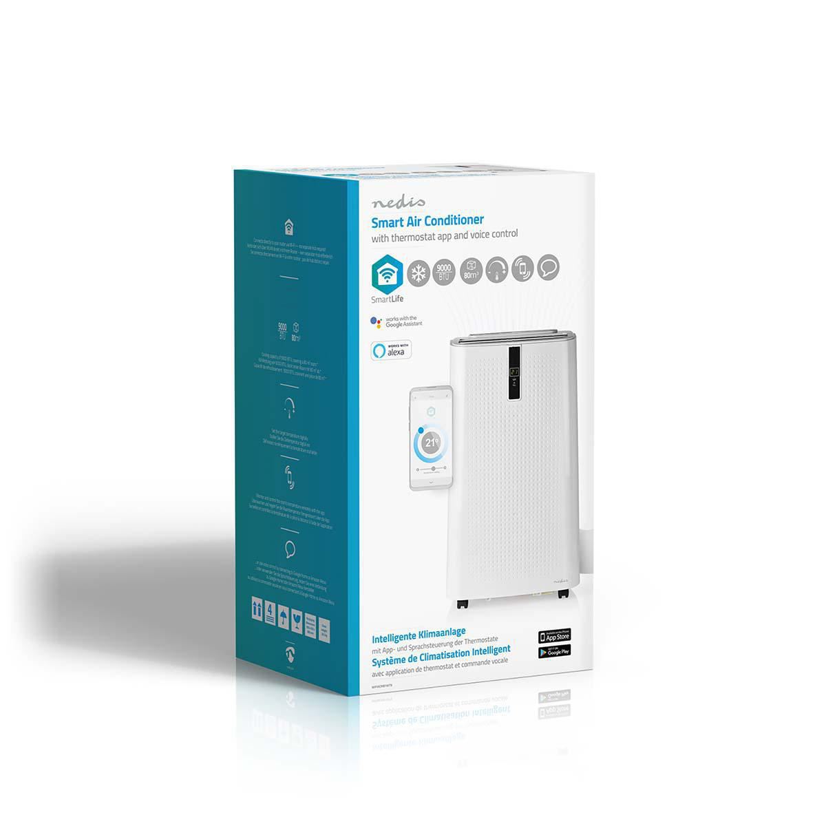 Nedis SmartLife 3-in-1 Air Conditioner | Wi-Fi | 9000 BTU | 80 m³ | Dehumidification | Android™ / IOS | Energy class: A | 3-Speed | 65 dB | White