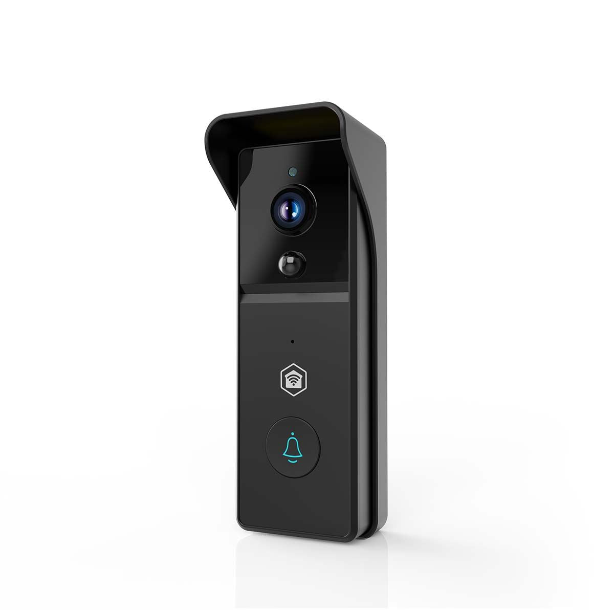 Nedis SmartLife Video Doorbell | Wi-Fi | Battery Powered | 3MP Full HD 1296p | Cloud Storage (optional) / microSD (not included) | IP44 | With motion sensor | Night vision | Black