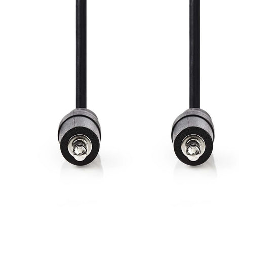 Nedis CAGB22000BK05 | Stereo Audio Cable | 3.5 mm Male | 3.5 mm Male | Nickel Plated | 0.50 m | Round | Black | Blister