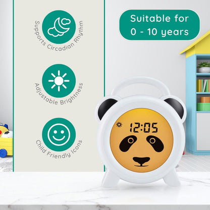 Alecto BC100PANDA | Sleep Trainer & Night Lamp Light / Alarm Clock - Panda