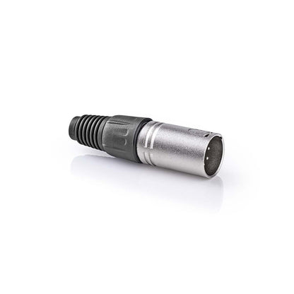 Nedis CAGP15972ME | XLR Connector | Straight | Male | Nickel Plated | Protection Cover | Cable input diameter: 7.0 mm | Metal | Silver | 10 pcs | Polybag