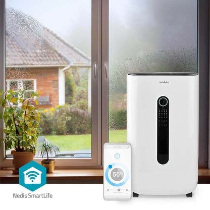 Nedis SmartLife Dehumidifier | Wi-Fi | 20 l/Day | Dehumidification / Continuous / Max+ / Dry laundry / Ventilation | Android™ / IOS | Adjustable hygrostat | 195 m³/h