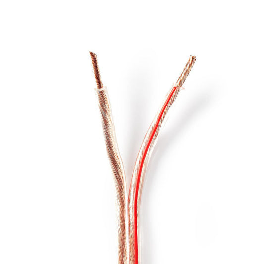 Nedis Speaker Cable | 2 x 4.00 mm² | Copper | 100.0 m | Round | PVC | Transparent | Reel