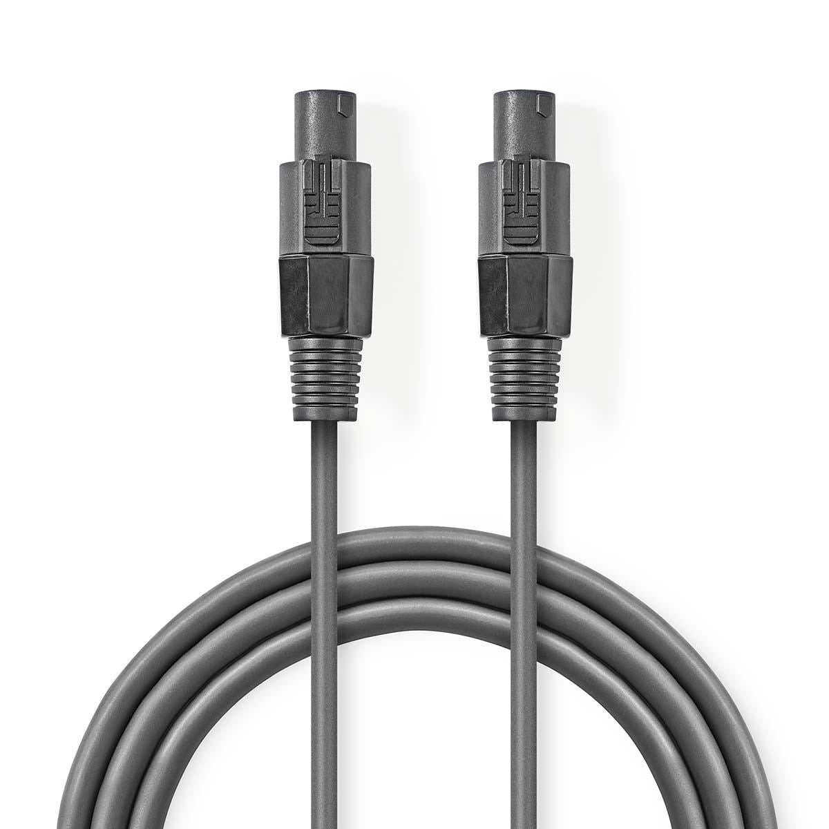 Nedis Speaker Cable | 48 x 0.20 mm | Copper | 5.00 m | Round | PVC | Dark Grey | Carton Sleeve
