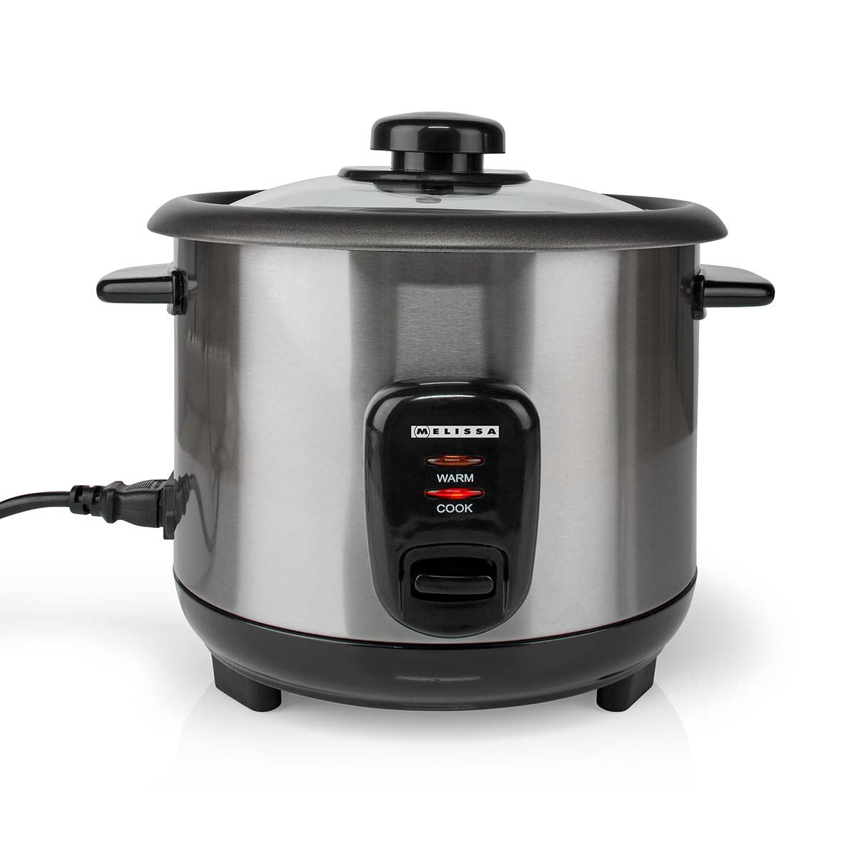 MELISSA Rice Cooker | 1.0 l | 400 W | Non stick coating | Removable bowl | Steamer Basket | Keep-warm function | Auto shut-off