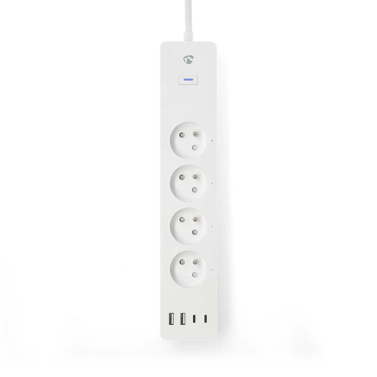Nedis SmartLife Power Strip | Wi-Fi | 2x USB-A / 2x USB-C™ / 4x plug with earth contact (CEE 7/5) | 16 A | 3680 W | 2.00 m | 0 - 55 °C | Android™ / IOS | White