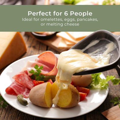 MELISSA Gourmet / Raclette | Grill | 6 Persons | Spatula | Non stick coating | Round