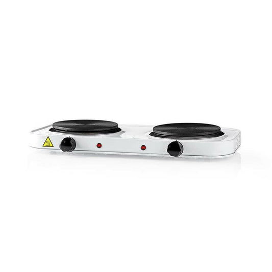 Nedis Electric Cooking Plates | Cooking zones: 2 | 2000 W | Overheating protection | White