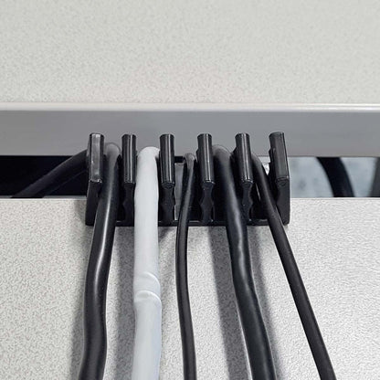 Nedis CMGC21052BK | Cable Management | Cable Clip | Click and Go | 2 pcs | Number of slots: 5 Slots | Maximum cable thickness: 7.1 mm | Polypropylene | Black