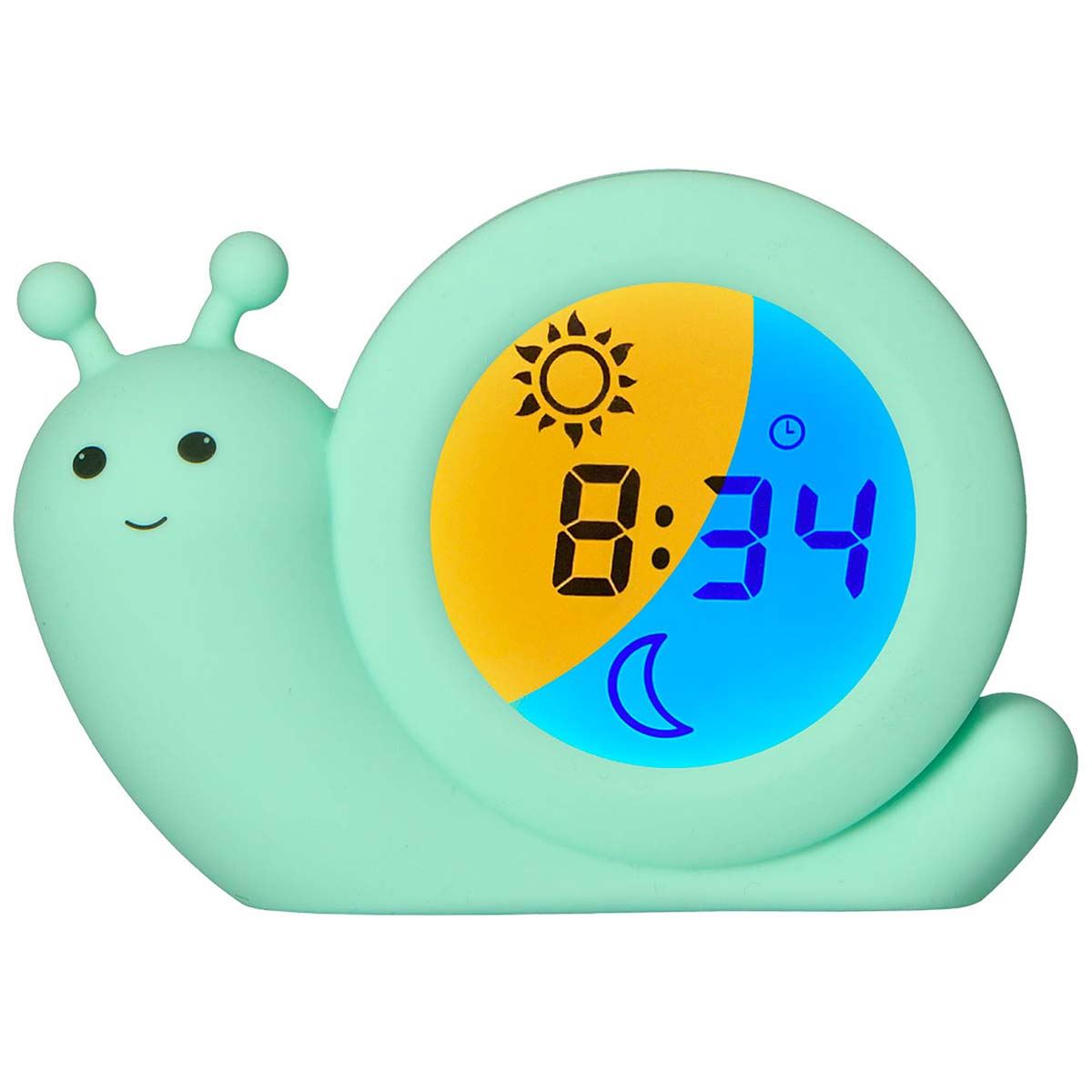 Alecto BC110GN SIMON | Sleep Trainer & Night Lamp Light / Alarm Clock - Green