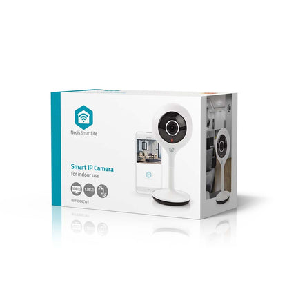 Nedis SmartLife Indoor Camera | Wi-Fi | Full HD 1080p | Cloud Storage (optional) / microSD (not included) | With motion sensor | Night vision | White