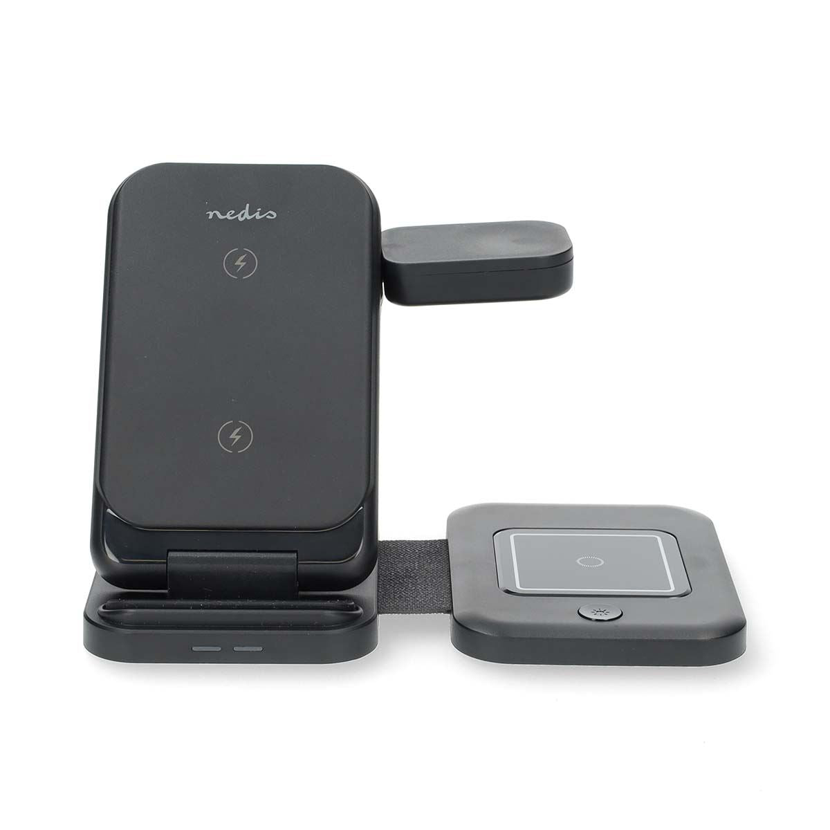 Nedis Wireless Charger | 3-in-1 | 15 W | LED-indicator in use | Including cable | USB-A / USB-C™ | 1.00 m