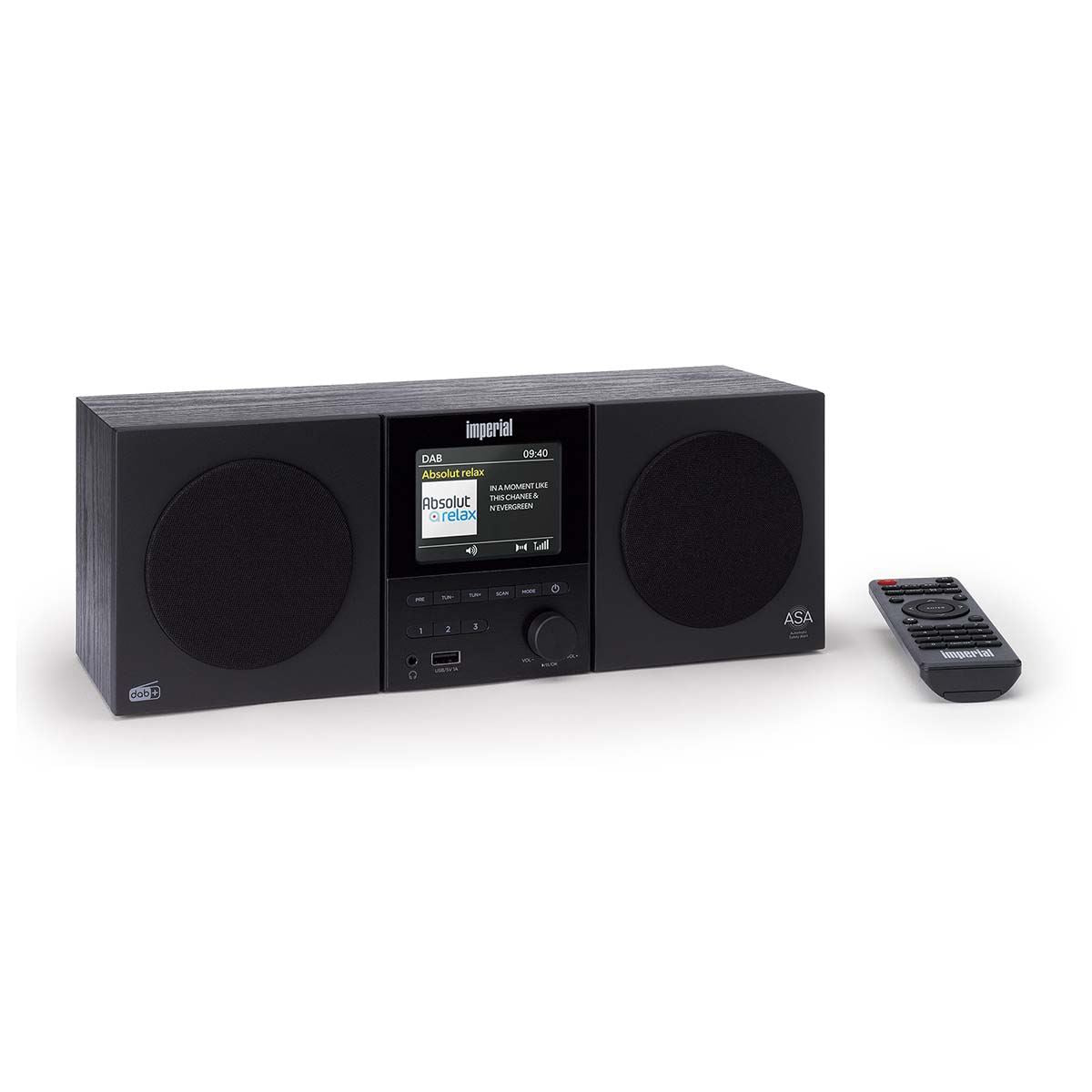 Imperial DABMAN-220BK | DAB+, FM Stereo Radio with Bluetooth Speaker & Remote Control