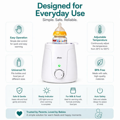 Alecto Baby Bottle Warmer | White