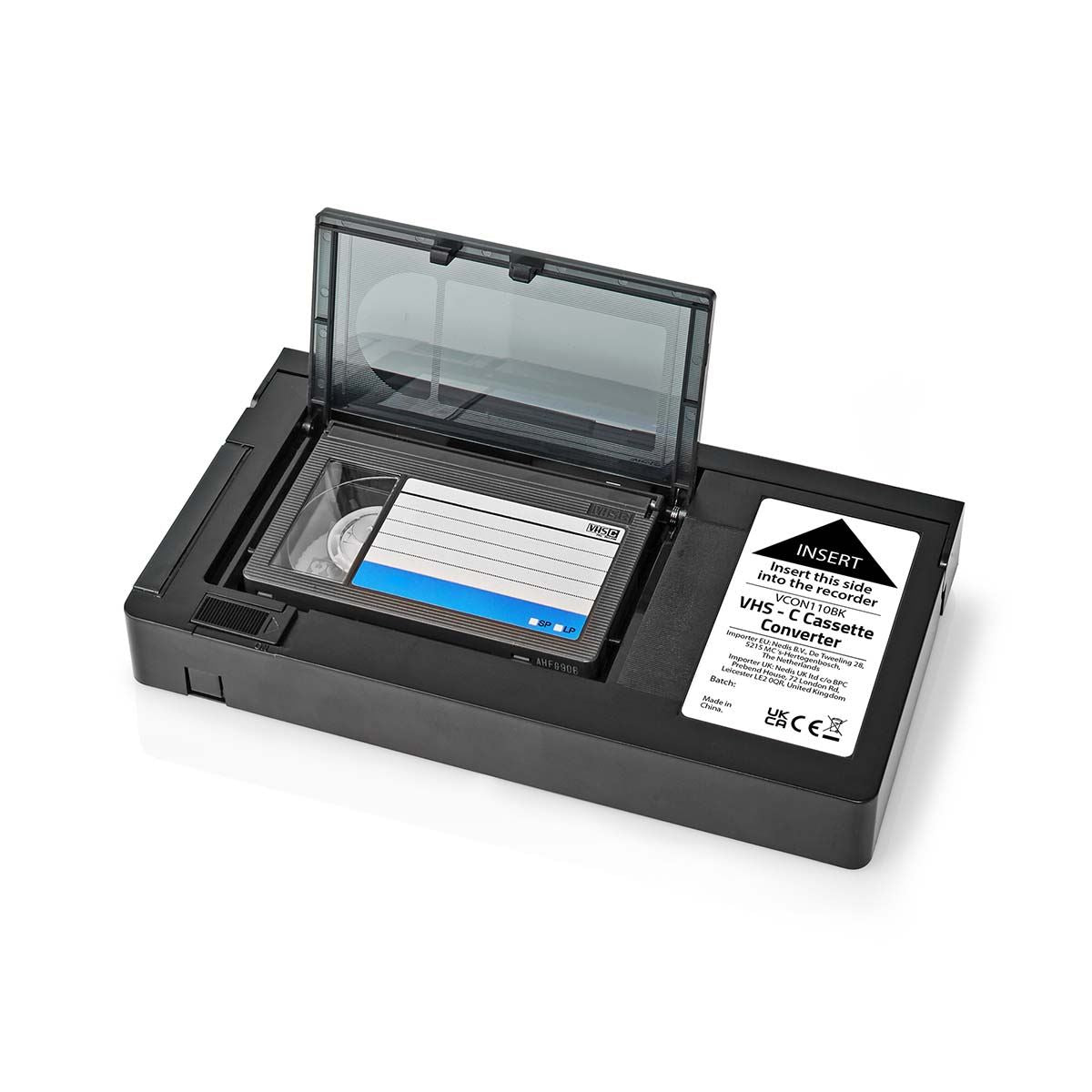 Nedis VHS Converter | Conversion: VHS-C to VHS | Plug and play | Black