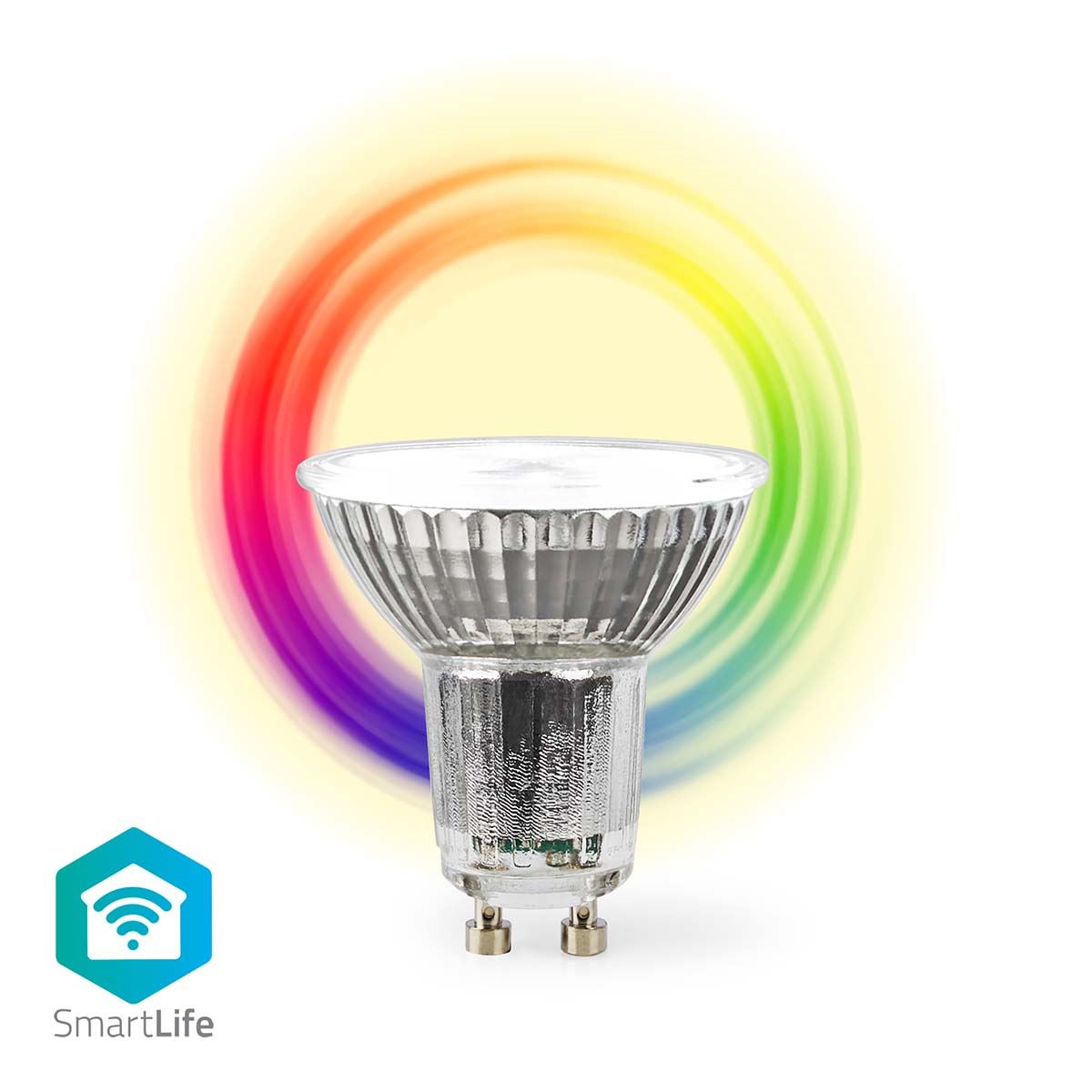 Nedis SmartLife LED Spot | Wi-Fi | GU10 | 345 lm | 5 W | RGB / Warm to Cool White | 2700 - 6500 K | Energy class: G | Android™ / IOS | PAR16 | 1 pcs