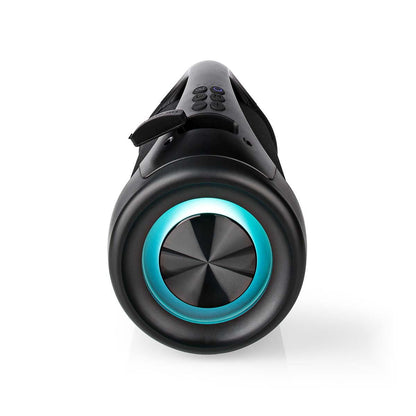 Nedis Bluetooth® Party Boombox | 6 hrs | 2.0 | 50 W | Media playback: AUX / USB | IPX5 | Linkable | Carrying handle | Party lights | Black