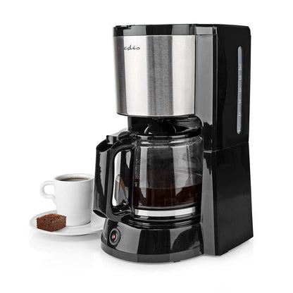 Nedis Coffee Maker | Filter Coffee | 1.5 l | 12 Cups | Keep warm feature | Black / Silver