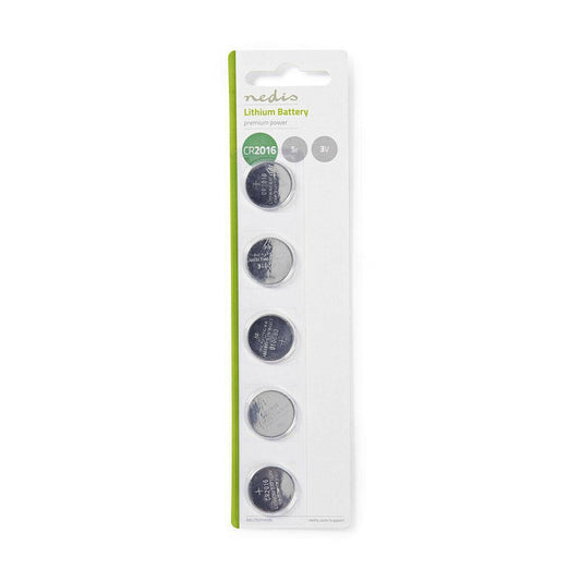 Nedis Lithium Button Cell Battery CR2016 | 3 V DC | 5-Pack