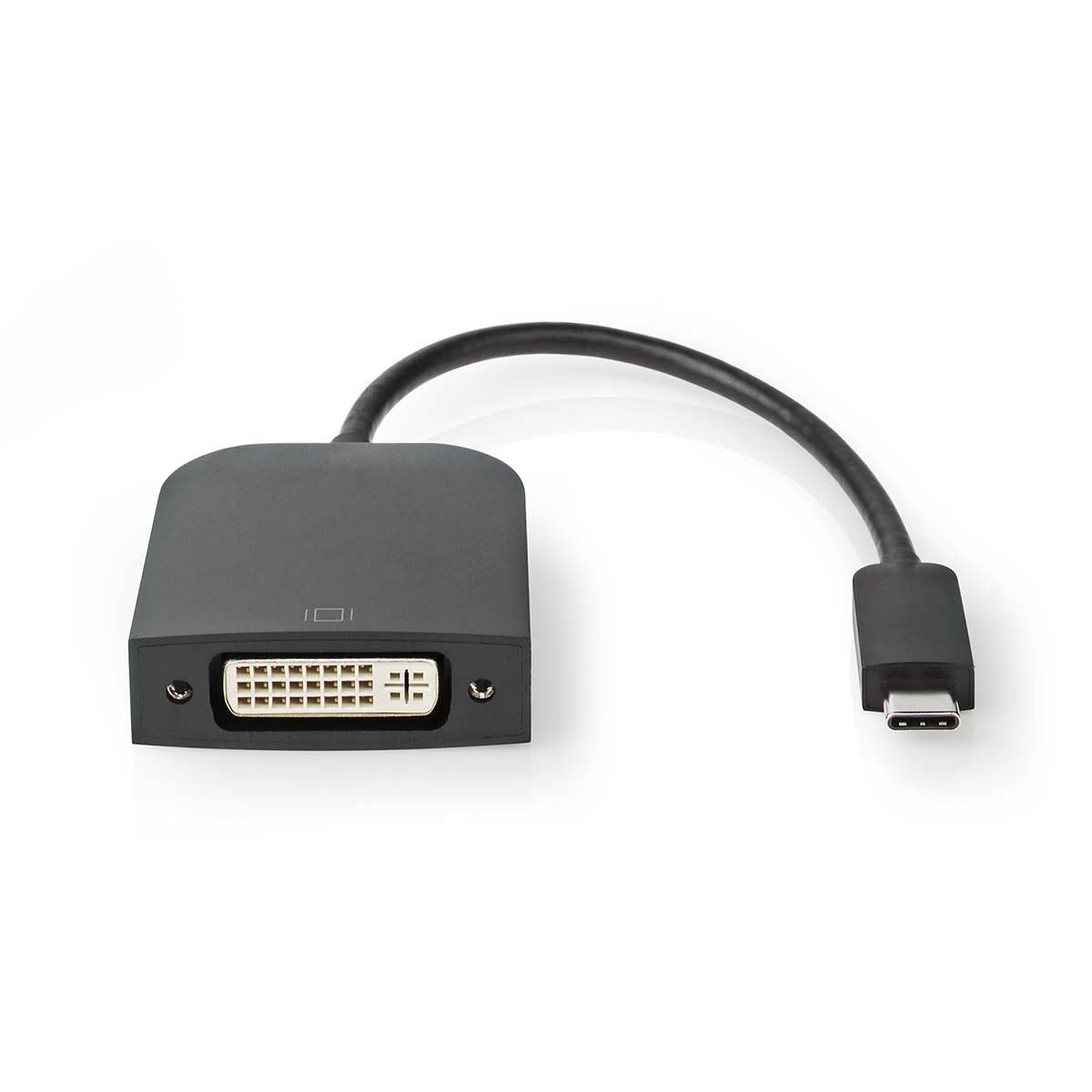 Nedis USB-C™ Adapter | USB 3.2 Gen 1 | USB-C™ Male | DVI-D 24+1-Pin Female | 1080p | 0.20 m | Round | Nickel Plated | PVC | Black | Box