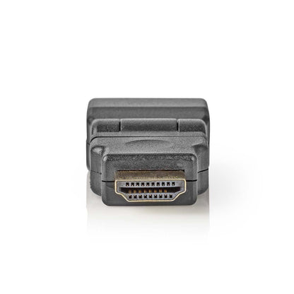 Nedis HDMI™ Adapter | HDMI™ Connector | HDMI™ Output | Gold Plated | Swivel | ABS | Black | 1 pcs | Envelope